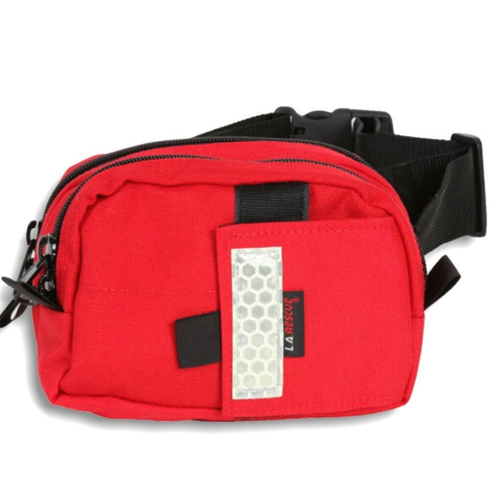 Bright Red L.A. Rescue MicroMate First Aid Fanny Pack Thick Straps Reflective